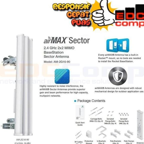 Ubiquiti Antena Sectoral Am-2G16-90 New Stok