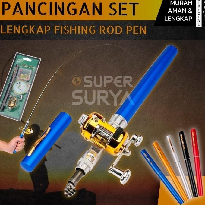 

Produk Baru!! Pancingan Set Lengkap Pulpen Reel Joran Fishing Rod Pen Simple