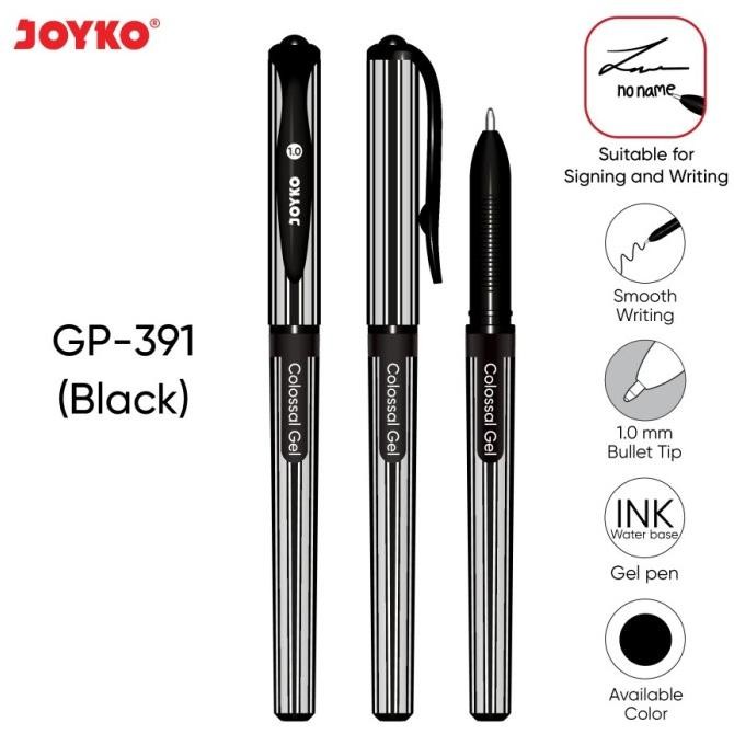 

Produk Baru!! Gel Pen Pulpen Pena Joyko GP-391 Colossal Gel 1.0 mm BLACK