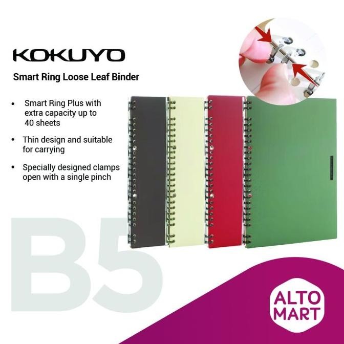 

Kokuyo Smart Ring Loose Leaf Binder B5 Notebook Buku Tulis 360