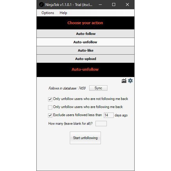 NinjaTok TikTok bot 1.1.2 Work