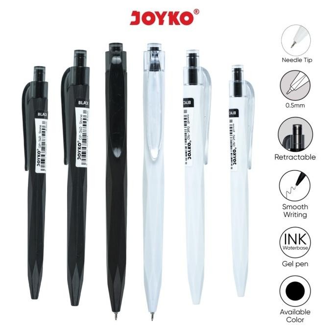 

Produk Baru!! Gel Pen Pulpen Joyko / Pena Jel Joyko GP-340 Stone 0.5 mm 1Pack / 12Pcs