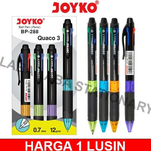 

Produk Baru!! Pen Joyko 4 Warna Quaco 3 BP 288 0.7 mm Pulpen / Pena Semi Gel