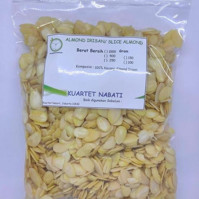 

500gr almond sliced / almond irisan mentah/ raw termurah