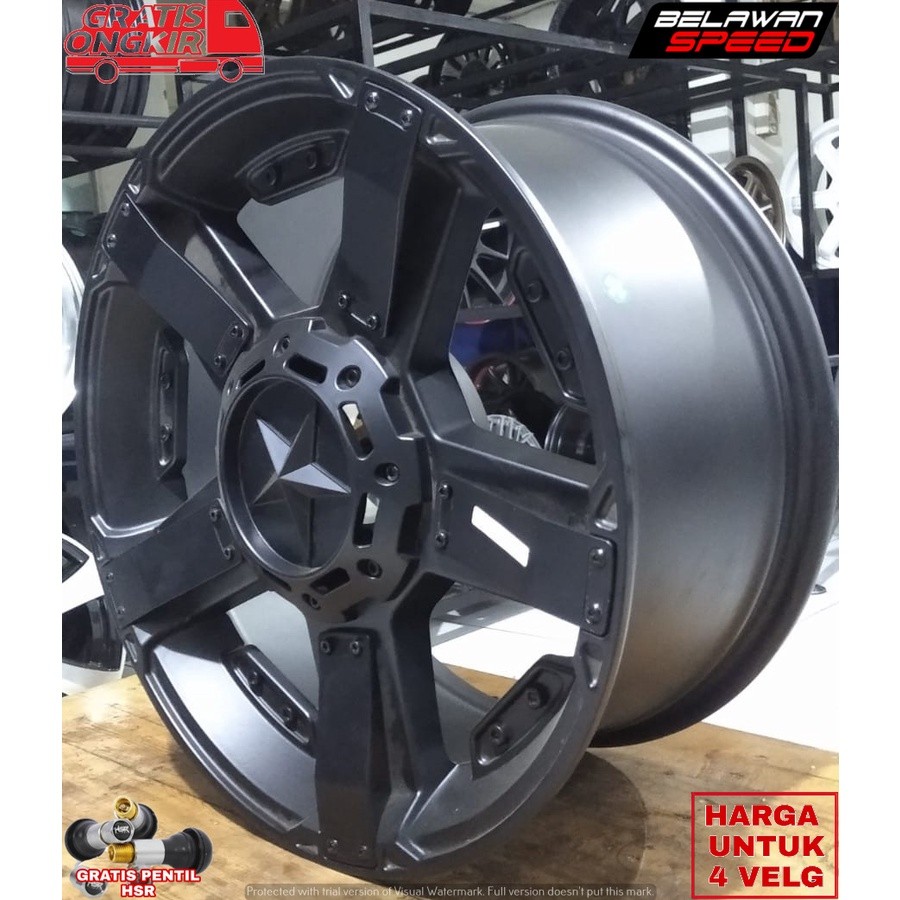 VELG RACING OFFROAD RING 17 HSR RASTA PCD 5X114,3/139,7 UNTUK RUSH TERIOS HILUX SINGLE ESCUDO JIMNY
