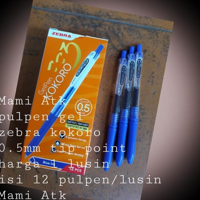 

Produk Baru!! Pulpen kokoro zebra 0.5mm isi 12 pcs.