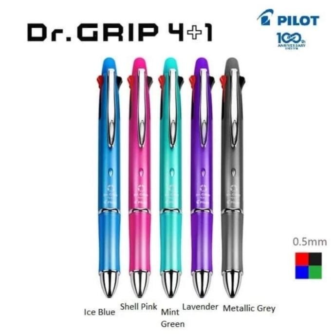 

Produk Baru!! PILOT "DR.GRIP" 4+1 PBKHDF-1SET .05 PULPEN PILOT 4 PEN+1 PENCIL 0.5