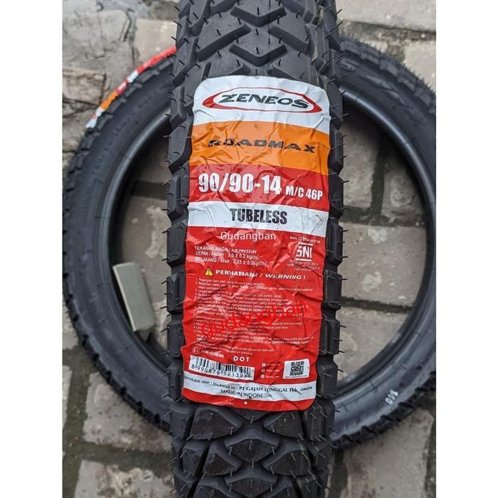 Zeneos Roadmax 90 90 14 Ban Luar Motor Matic Tubeless Dual Purpose Semi Trail Mio Vario Beat Scoopy