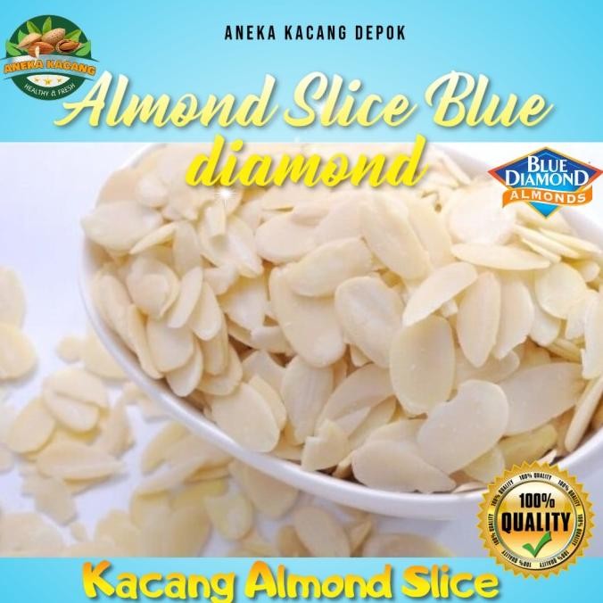 

kacang almond slice (mentah) 500 gr blue diamond termurah