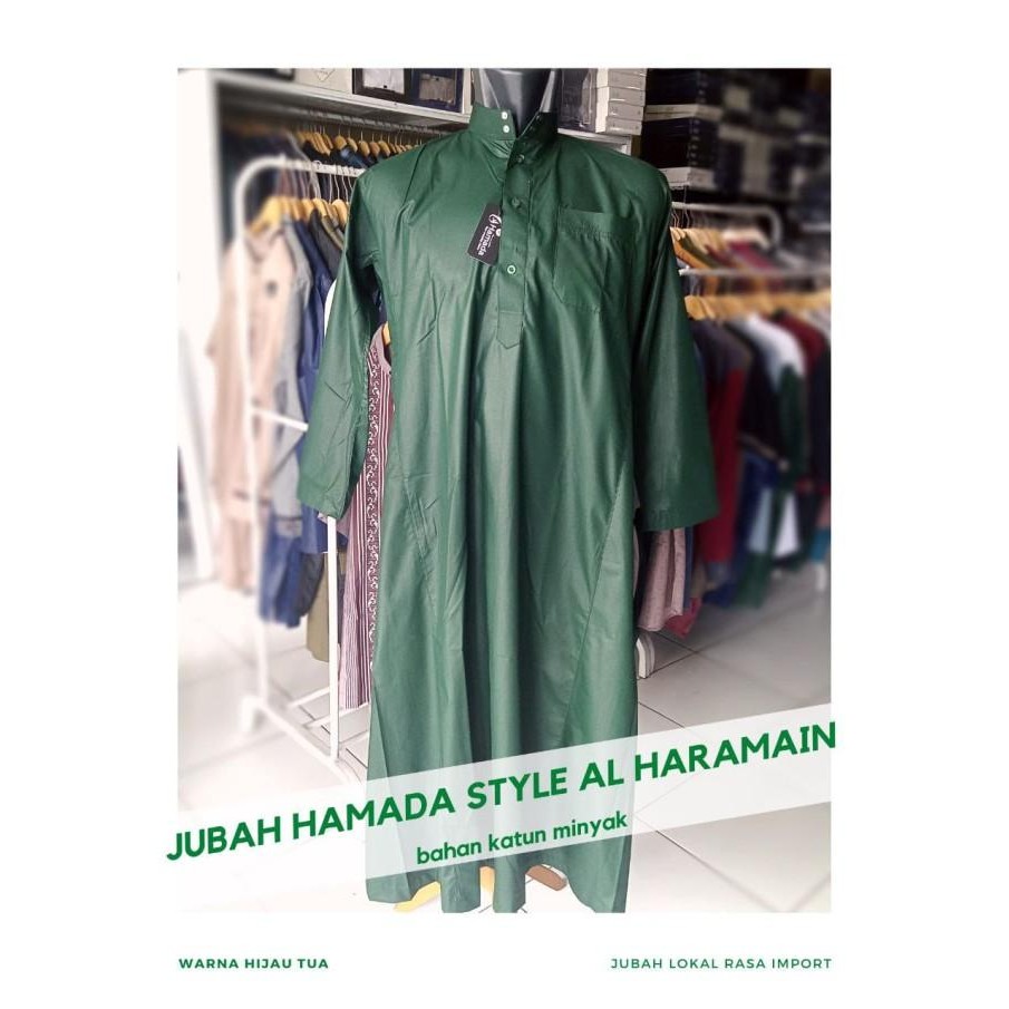 New 100% Originalll Jubah Gamis Hamada Style Al Haramain Katun Minyak Lokal Rasa Impor Termurah Best