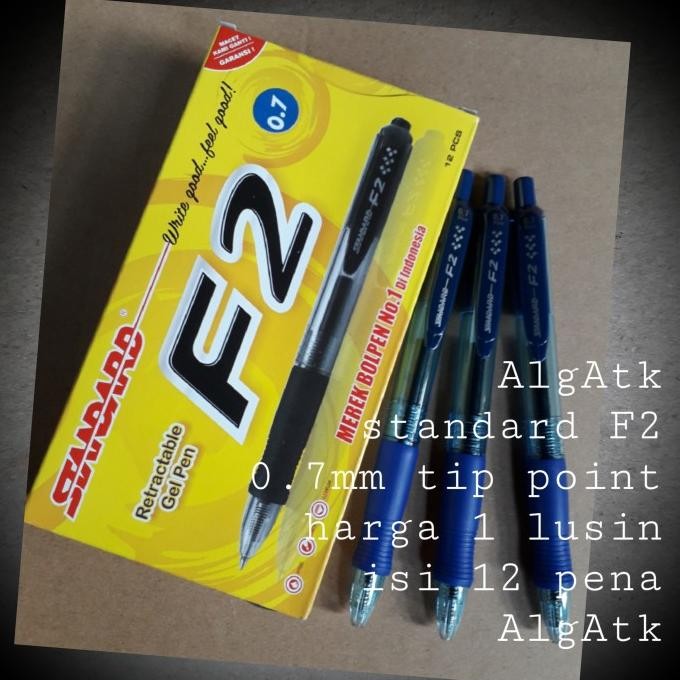 

Pulpen Standard F2 Isi 12 Pcs. 0.7Mm. Stok Terbatas