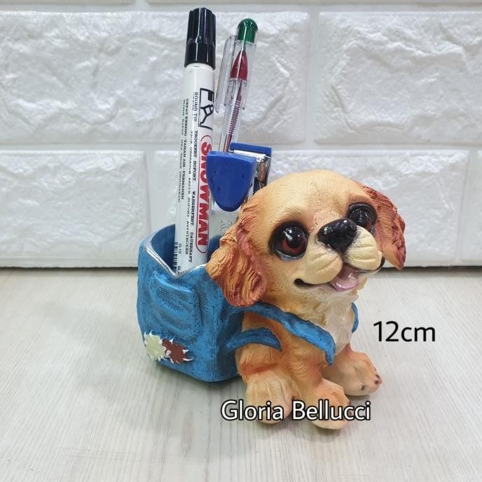 

Produk Baru!! patung pajangan anjing cihuahua tempat pensil pulpen spidol