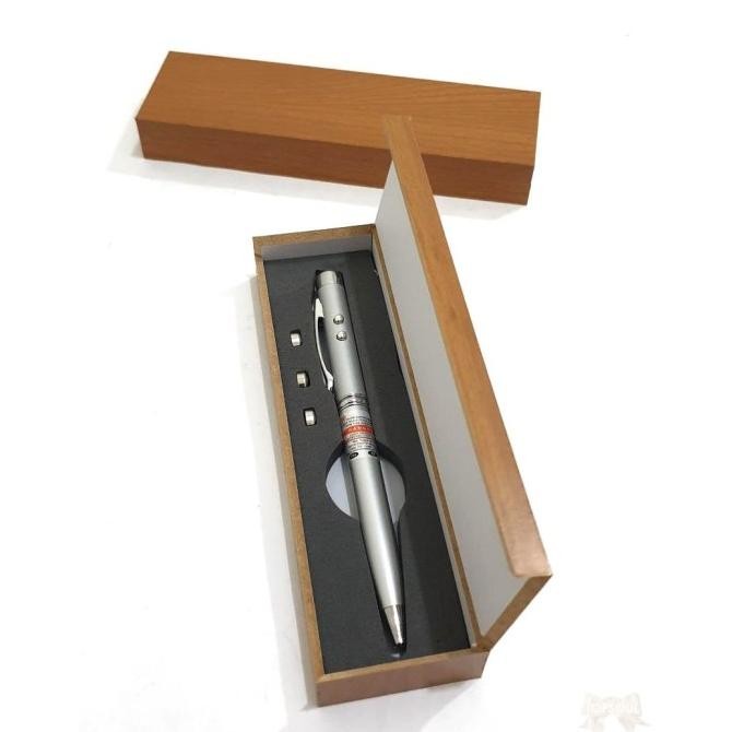 

Produk Baru!! [PUTIH] Pulpen Laser 3 in 1 Kotak Kayu Exclusive Pointer Gift Box Wood