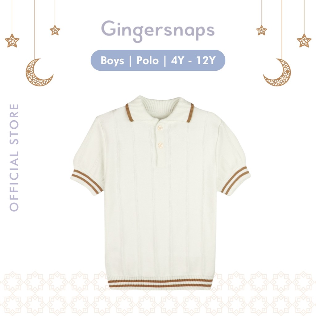 Gingersnaps Urban Maverick Polo White - Kaos Polo Anak Laki (Putih)