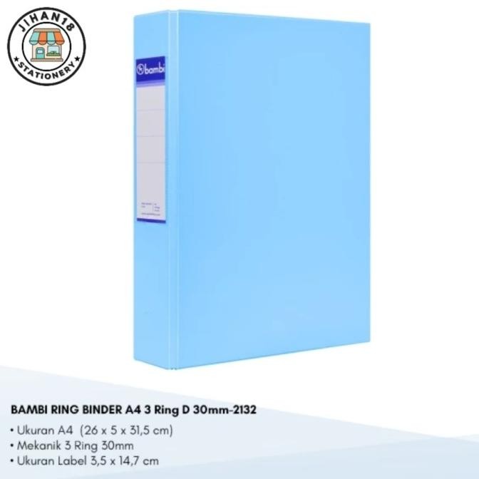 sale binder a4 d-type 3 ring binder 2132 - bambi