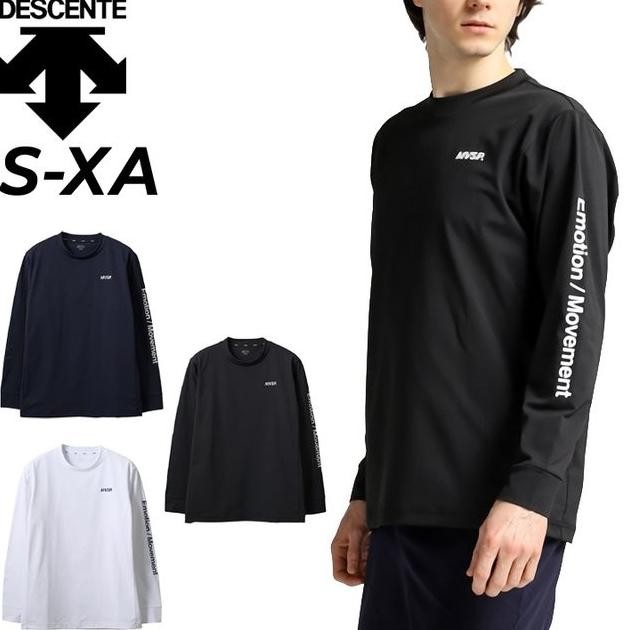Kaos Lengan Panjang Descente Golf Original T-Shirt Crew Neck Pria Terlaris