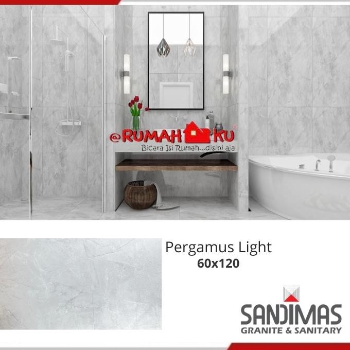 SANDIMAS LANTAI GRANIT PERGAMUS LIGHT 60X120 1dus isi 2 pcs =1,44m2