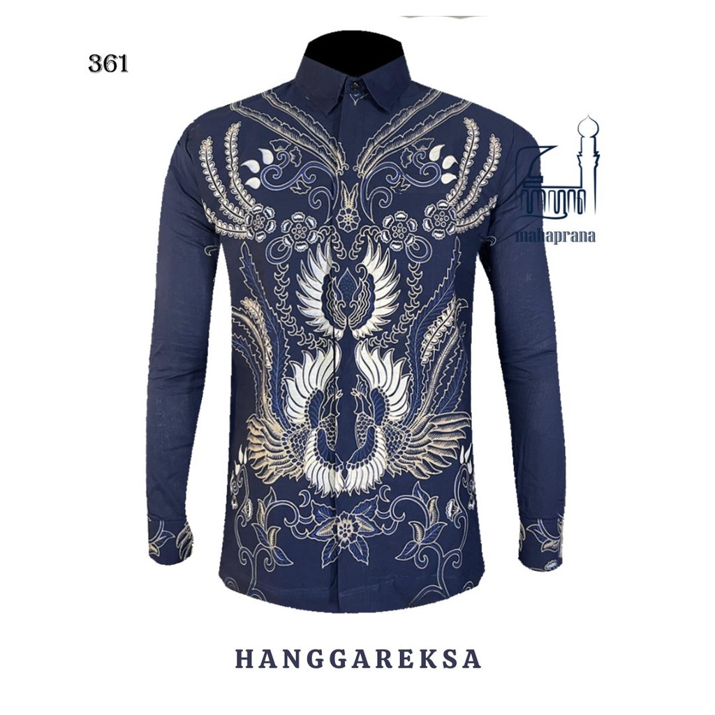 Batik Mahaprana Motif Hanggareksa Kemeja Batik Pria Lengan Panjang dan Pendek Slimfit Full Furing Pr