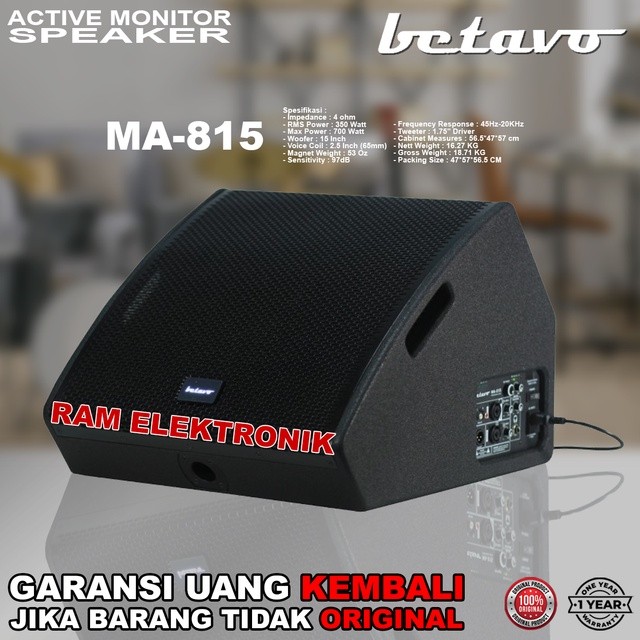 Speaker Aktif 15 Inch Monitor BETAVO MA815 / MA-815 Original