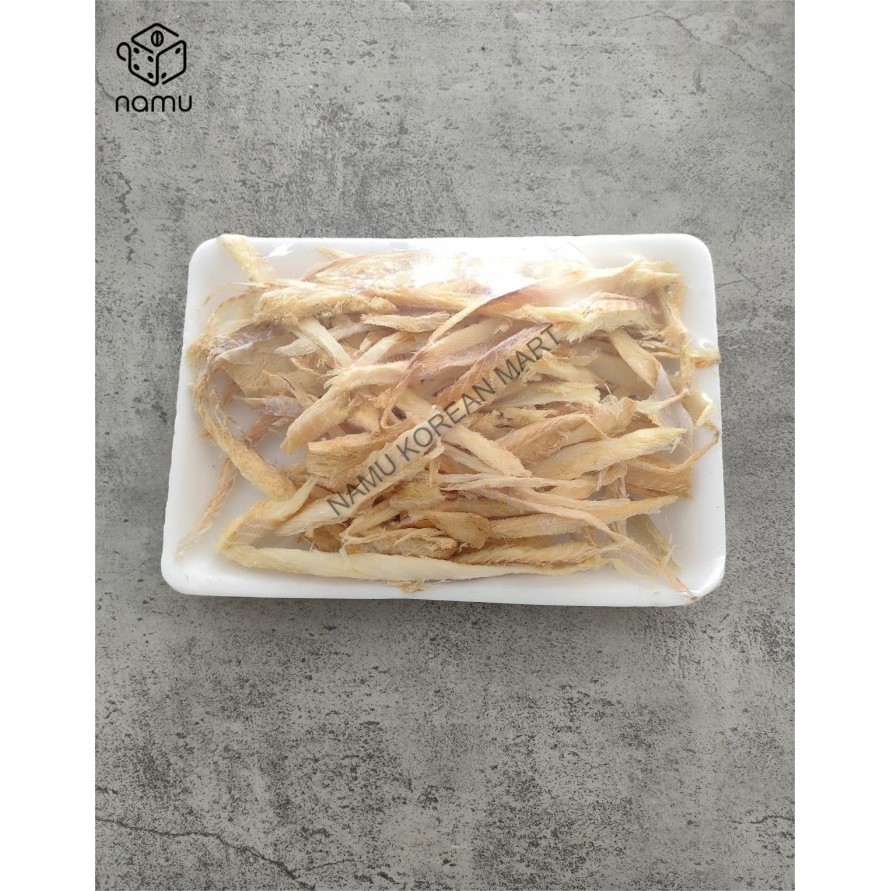 

Hwangtae Chae Dried Pollack 100gr / Ikan Pollack Kering / Korean Banchan Ikan Kering Korea / Dried