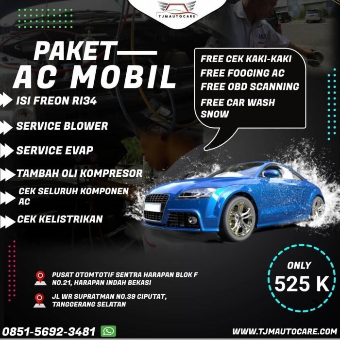 Ready Paket AC Komplit All In by TJM Auto Care