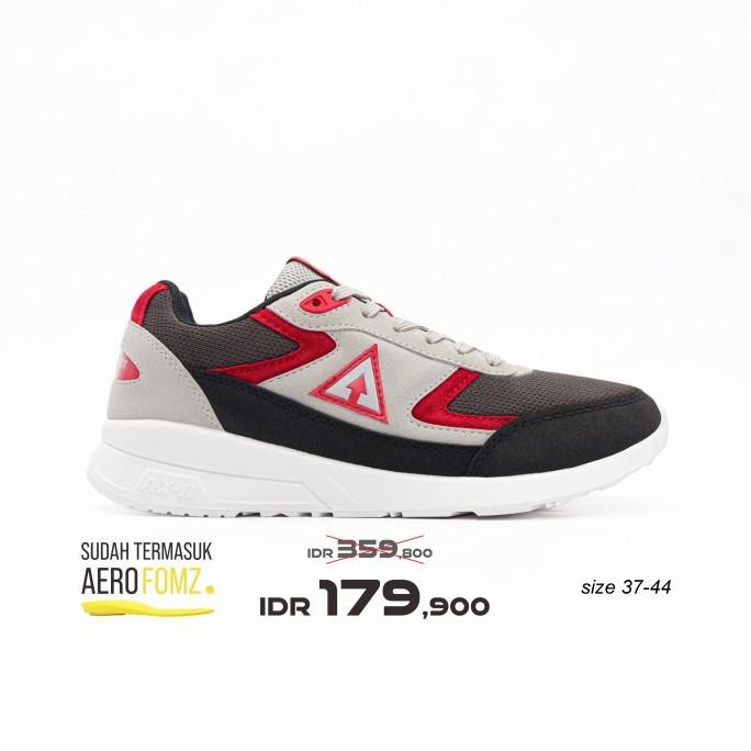 Aerostreet 36-45 Osaka Putih Abu Merah - Sepatu Sneakers Casual