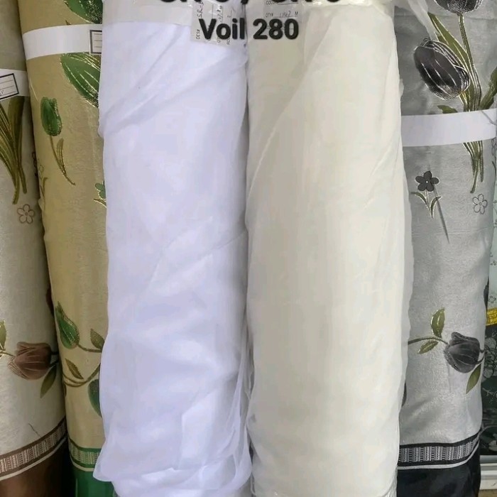 HOT PROMO GORDEN VITRASE POLOS KAIN PUTIH CREAM DALEMAN HORDENG SIANG MINIMALIS SXK3