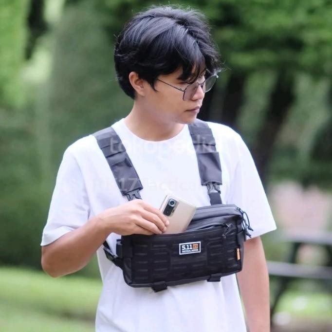 Tas Dada Pria Tactical ARMY Original Waist Bag TNI | POLRI 88 RAIDER