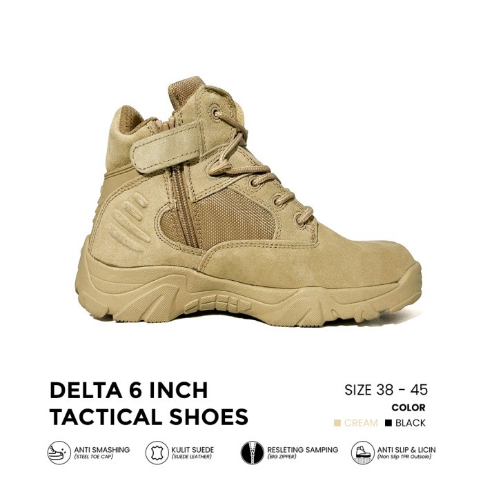 SEPATU DELTA 6 INCI TACTICAL ARMY BOOTS - GURUN