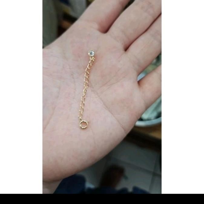 Extension Rantai Cadangan Kalung Gelang Nori 375 Emas Asli Kuning 37,5 Original