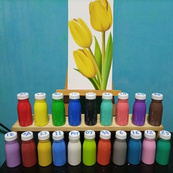

cat lukis kanvas dan sterofoam