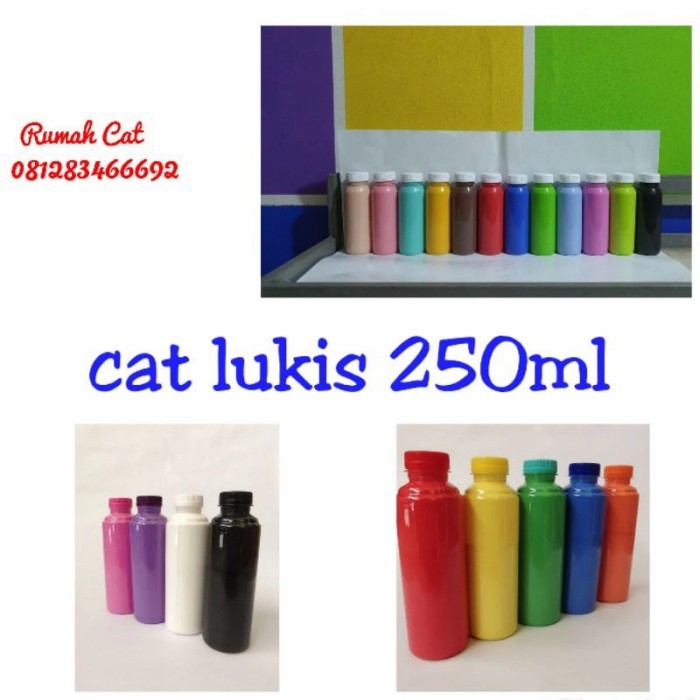 

cat lukis kanvas/akrilik/kayu ukuran 250 grm kemasan botol