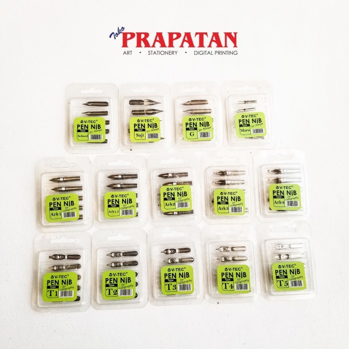 V-TEC Calligraphy Pen Nib Type School & Saji isi 5 pcs / Pulpen Manga