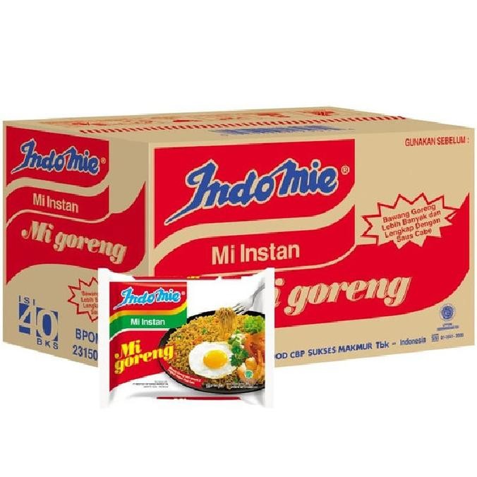 

Terlaris Indomie Mie Goreng Instant Original 1 Dus Isi 40 | Indomi Mi Instan Ready Stok
