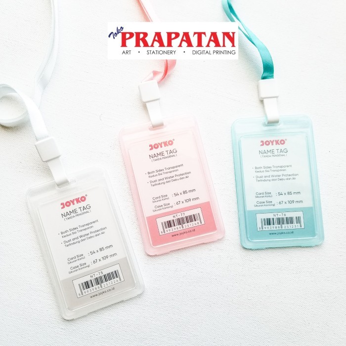 

Joyko Name Tag 54x85mm NT-75-77 / Tanda Pengenal