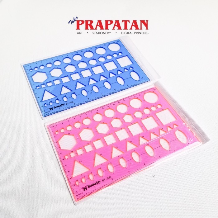 

Penggaris Butterlfy BT-790 Cetakan / 5 Bentuk Bangun Dasar