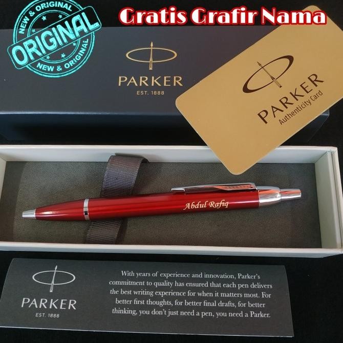 

Produk Baru!! pulpen mewah parker red original exclusive gratis Grafir nama