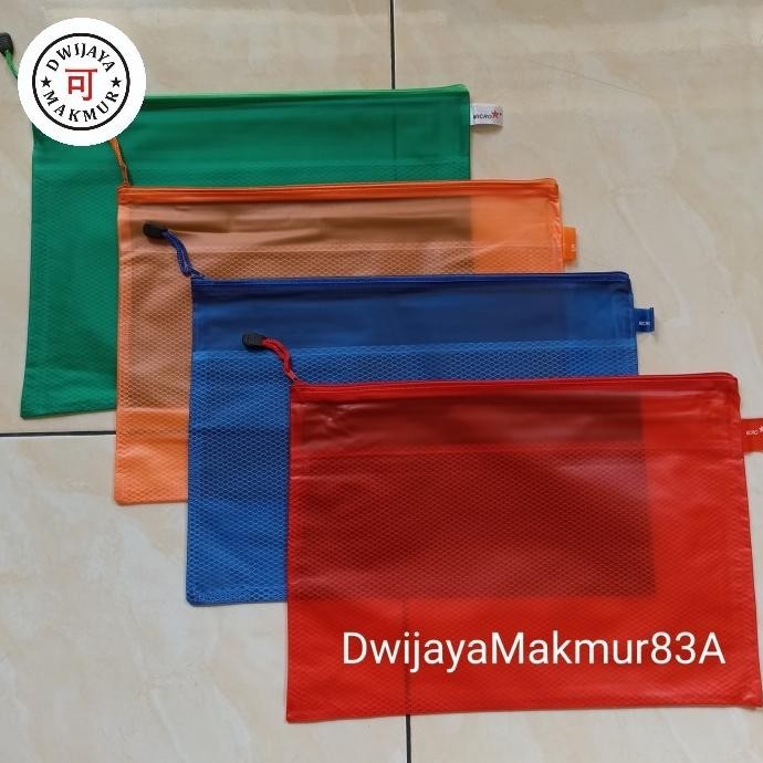 

Terlaris Map Buku Sekolah / Map Zipper Bag Folio F4 (12 Buah) Ready Stok