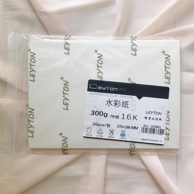 

leyton watercolor paper 300gsm 100%cotton 27x19.5cm