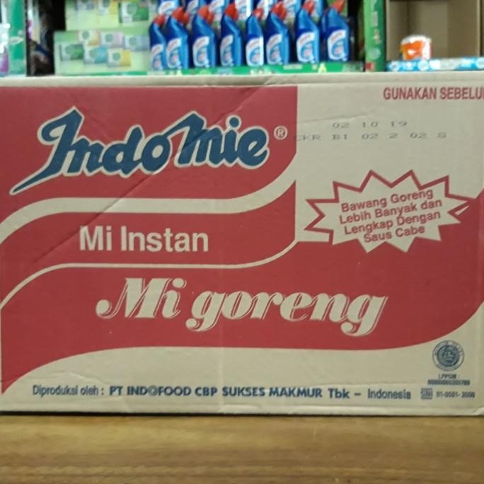 

Terlaris Indomie Goreng Mie Instan 1 Dus Isi 40 Pcs @85 Gram 92.000 Ready Stok