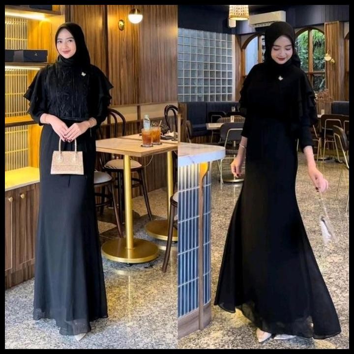 Produk Unggulan Gaun Panjang Lebaran Remaja Dewasa Maxi Ayda Mermaid Duyung Brokat Terbaru 2024 Rayr