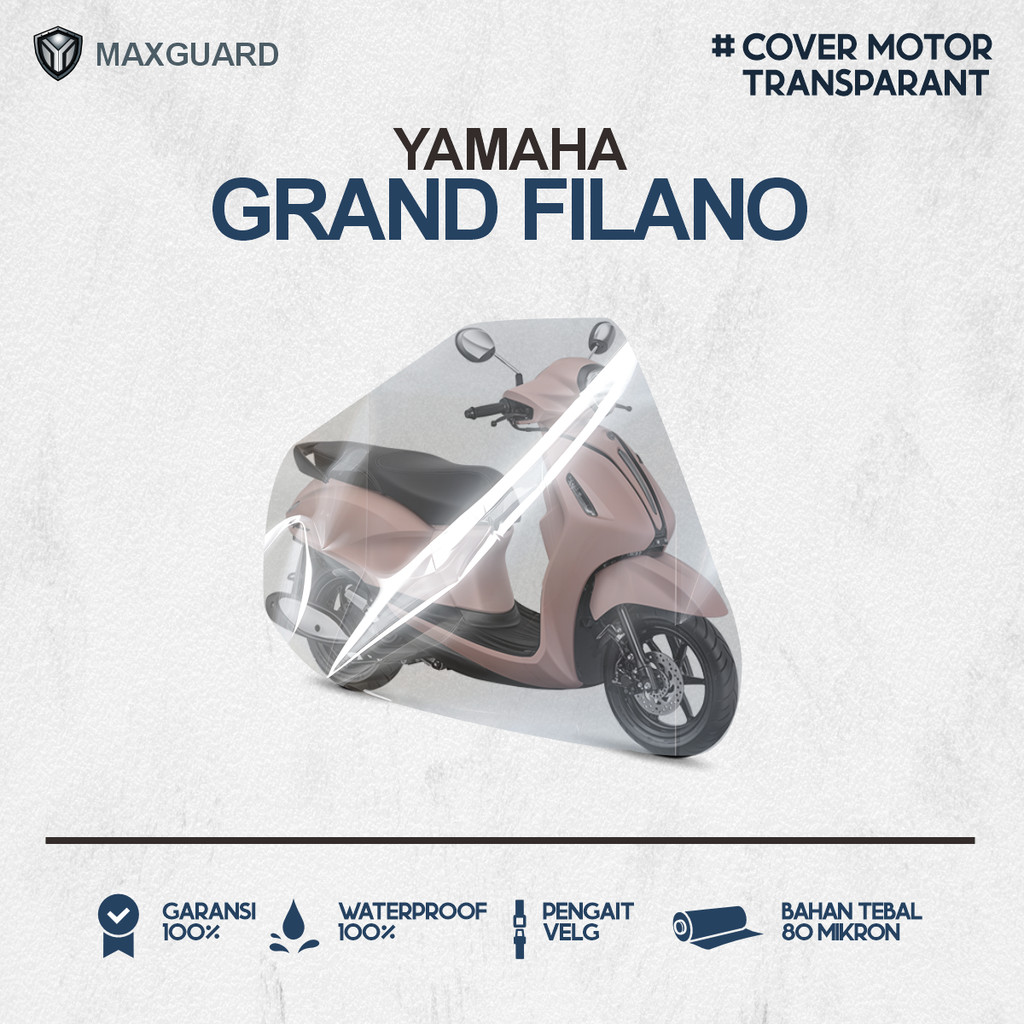 Cover Motor Transparant Grand Filano / Sarung Motor Yamaha Filano / Pelindung Yamaha Grand Filano