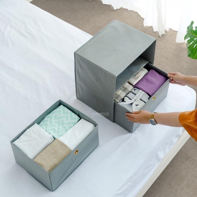 Ifurnholic Edwin Foldable Drawers - Kotak Penyimpanan Serbaguna - Furn