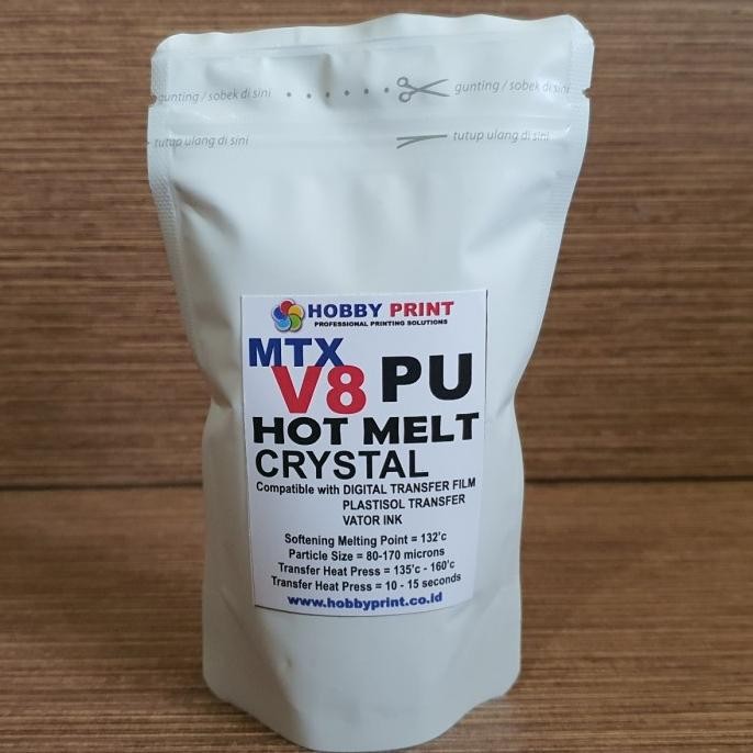 

BARU 1KG PU HOT MELT CRYSTAL ADHESIVE POWDER SABLON DTF FILM PLASTISOL