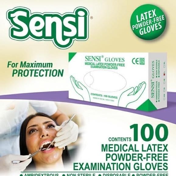 

BARU SARUNG TANGAN LATEX SENSI FREE POWDER ISI 100 PCS