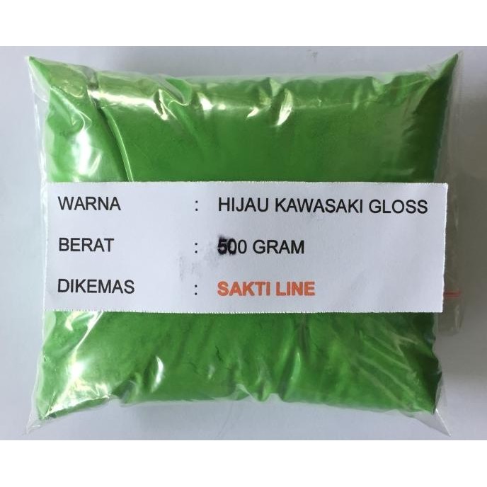 

BARU BUBUK POWDER COATING HIJAU GREEN KAWASAKI GLOSS / RAL 6018 - 500 GRAM