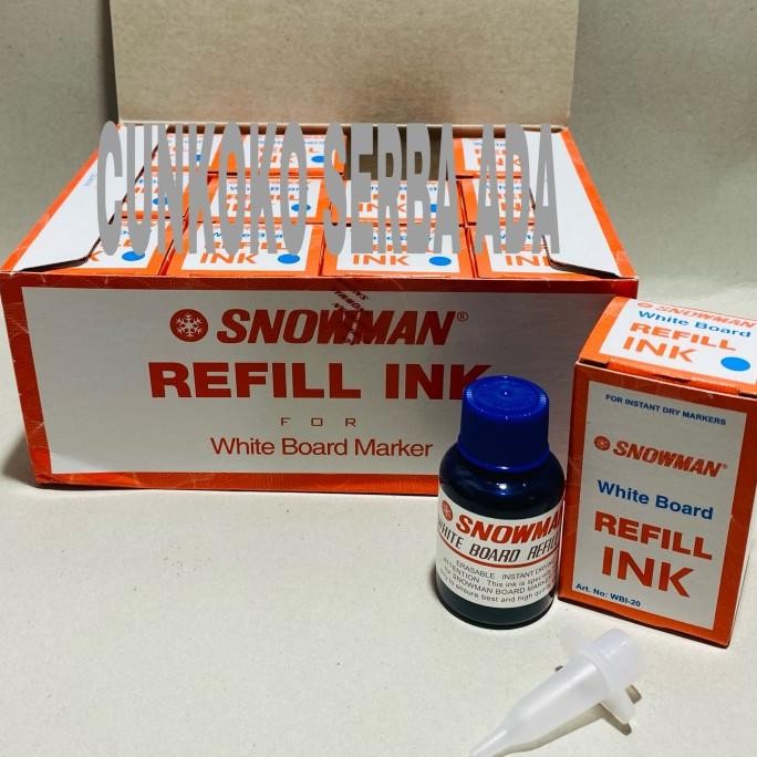

REFILL TINTA SPIDOL SNOWMAN WHITEBOARD / 1 BOX ISI 12 PCS Termurah