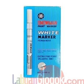 

Spidol paint marker snowman extra fine Point Putih 12 pcs Termurah