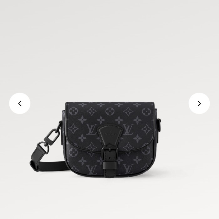 Tas sling bag Man LV Louis Vuitton Montsouris Messenger PM monogram Eclipse