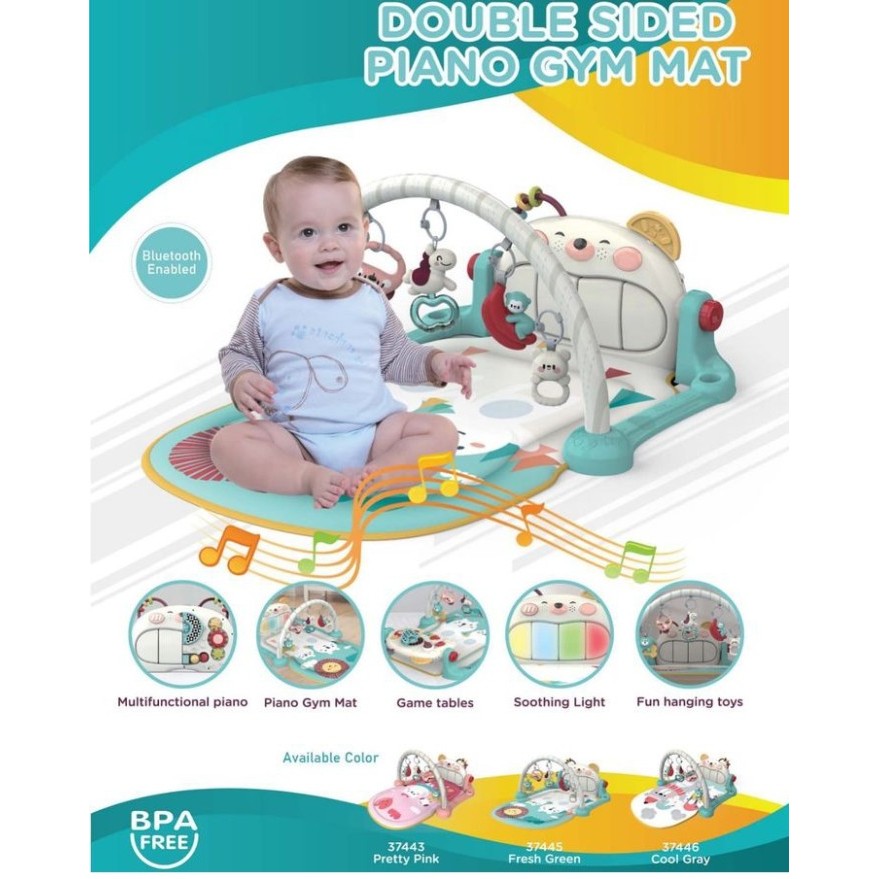 PROMO Right Start Double Sided Piano Gym Musical Mat